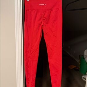 Aurora Red Leggings